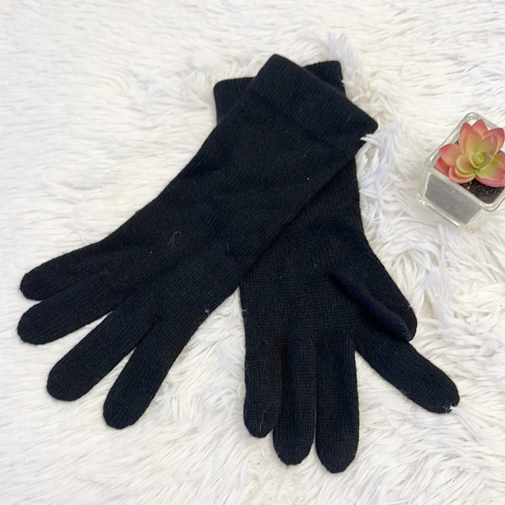 FRAAS 💯 Cashmere Black knit gloves one size never worn